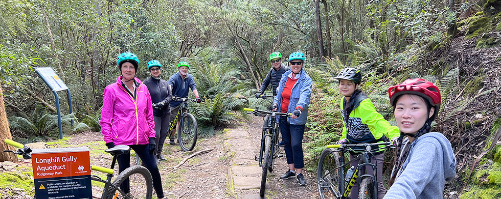 Hobart mountain bike ride Pipeline Track